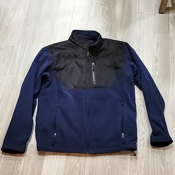 Champion Navy Zip-up Fleece Athleticwear Size M - Picture 1 of 5